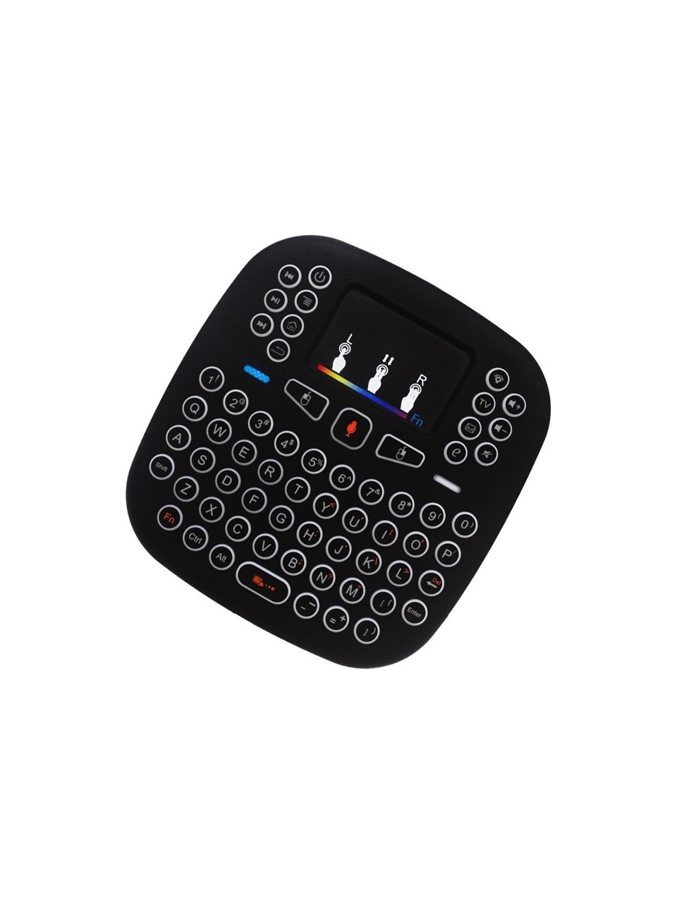 Bilişim Burada 2-4GHZ I18 Mini Kablosuz Touch Pad Işıklı Klavye